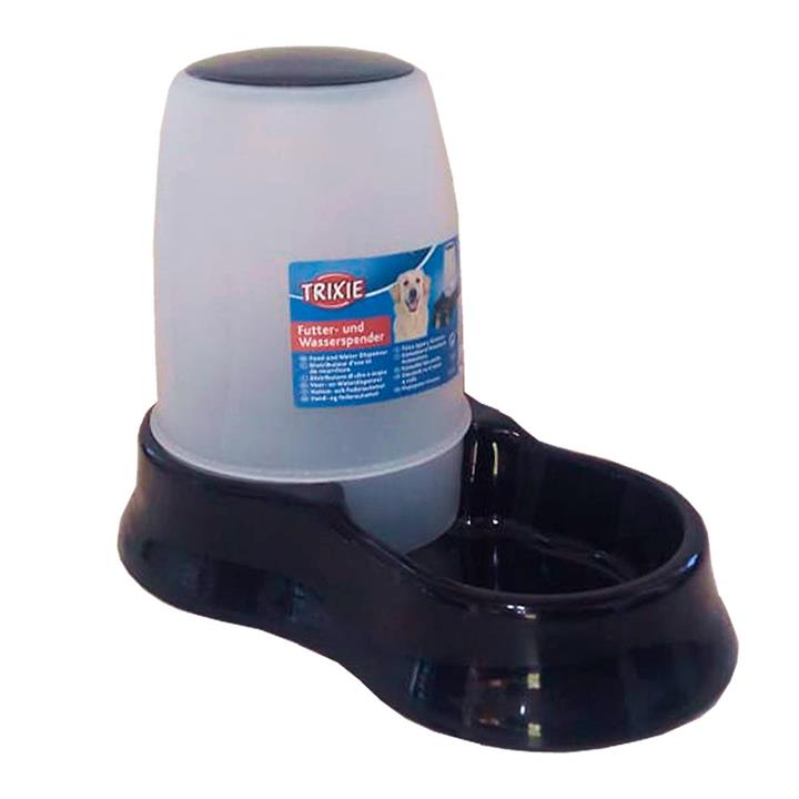Comedero / Bebedero Dispenser 0.6 Litros - Negro (T24761NE)