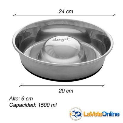 Come Lento Acero Inoxidable DogIt 1500ml (98502) - Imagen 2