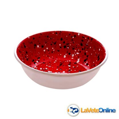 Comedero Acero Inoxidable Rojo Moteado Small 350ml (98519) - Imagen 4