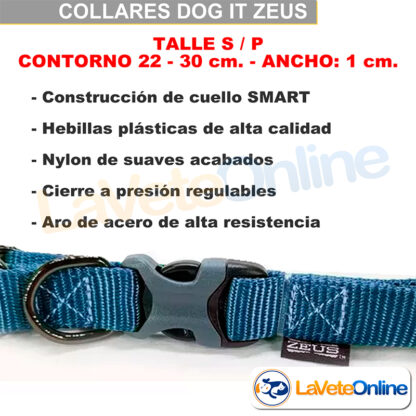 Collar Regulable Zeus S / P Gris 1cm x 22-30cm - Collar Ajustable Small (99500) - Imagen 2