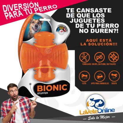 BIONIC Stuffer Juguete Rellenable Super Resistente para Perros - 12,5 cm (97811) - Imagen 6