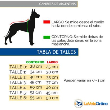 Camiseta de Argentina Talle 0 (LUARG-0) - Imagen 2