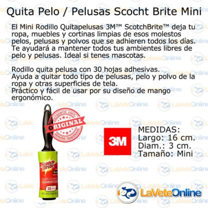 Quita Pelos Pelusas Scotch-Brite Mini (QP3M) - Imagen 2