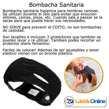 Bombacha Sanitaria Talle XS - 20 a 25 cm - Higienica Celo Perras - Imagen 2