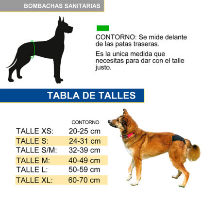 Bombacha Sanitaria Talle XS - 20 a 25 cm - Higienica Celo Perras - Imagen 3