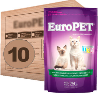 Europet Suplemento vitaminico para Gatos Pack x 10 - Alimento Complementario (m10mEUACG) - View 360