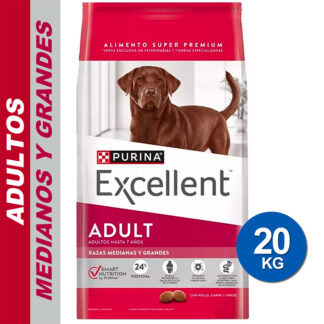 Excellent Perro Adulto Medianos y Grandes x 20 kg - Pollo y Arroz (PP12395527)