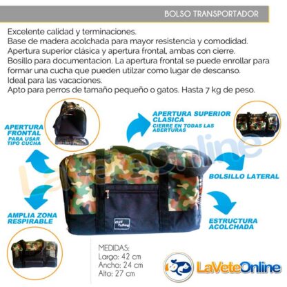 Bolso Transportador Grande Rojo Coral (GL802-ROJO) - Imagen 2