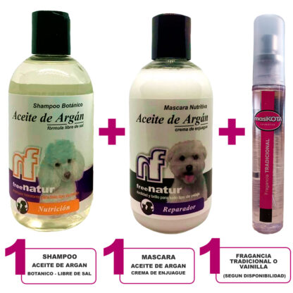 Kit Baño Caniche Aceite de Argan Free Natur (KITCANICMKT) - Maskota - Imagen 2