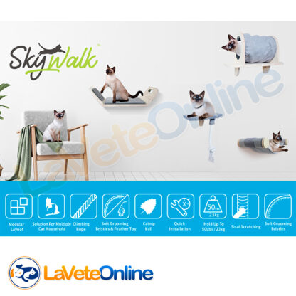 Skywalk Step-In Platform with Rope - Plataforma de pared para Gatos con Soga (MILX2270) - Imagen 3