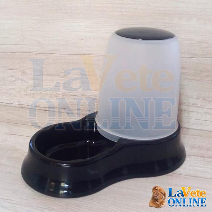 Comedero / Bebedero Dispenser 0.6 Litros - Negro (T24761NE) - Imagen 3