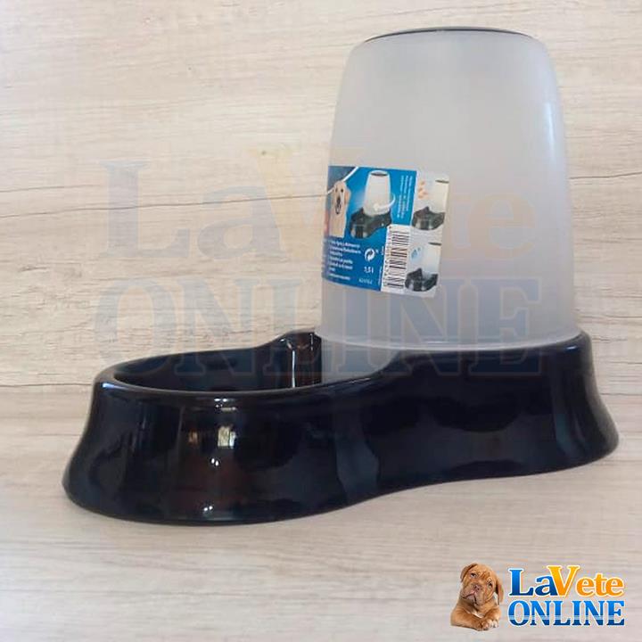 Comedero / Bebedero Dispenser 0.6 Litros - Negro (T24761NE) - Imagen 4