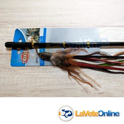 Varita con Senuelo Tiras de cuero y Plumas 50 cm (T4550) - Imagen 2