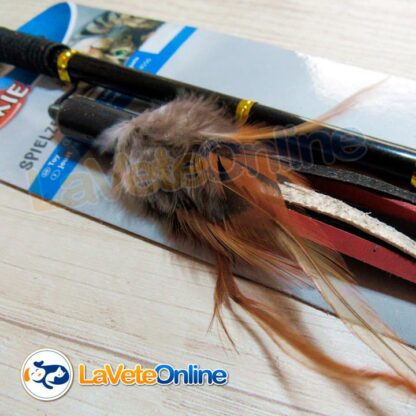 Varita con Senuelo Tiras de cuero y Plumas 50 cm (T4550) - Imagen 3