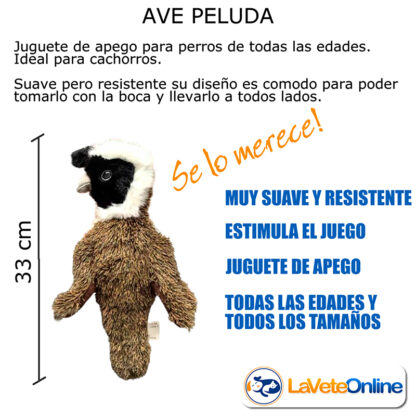 Juguete Ave Peluda Grande 33 cm Peluche (TBP799) - Imagen 2