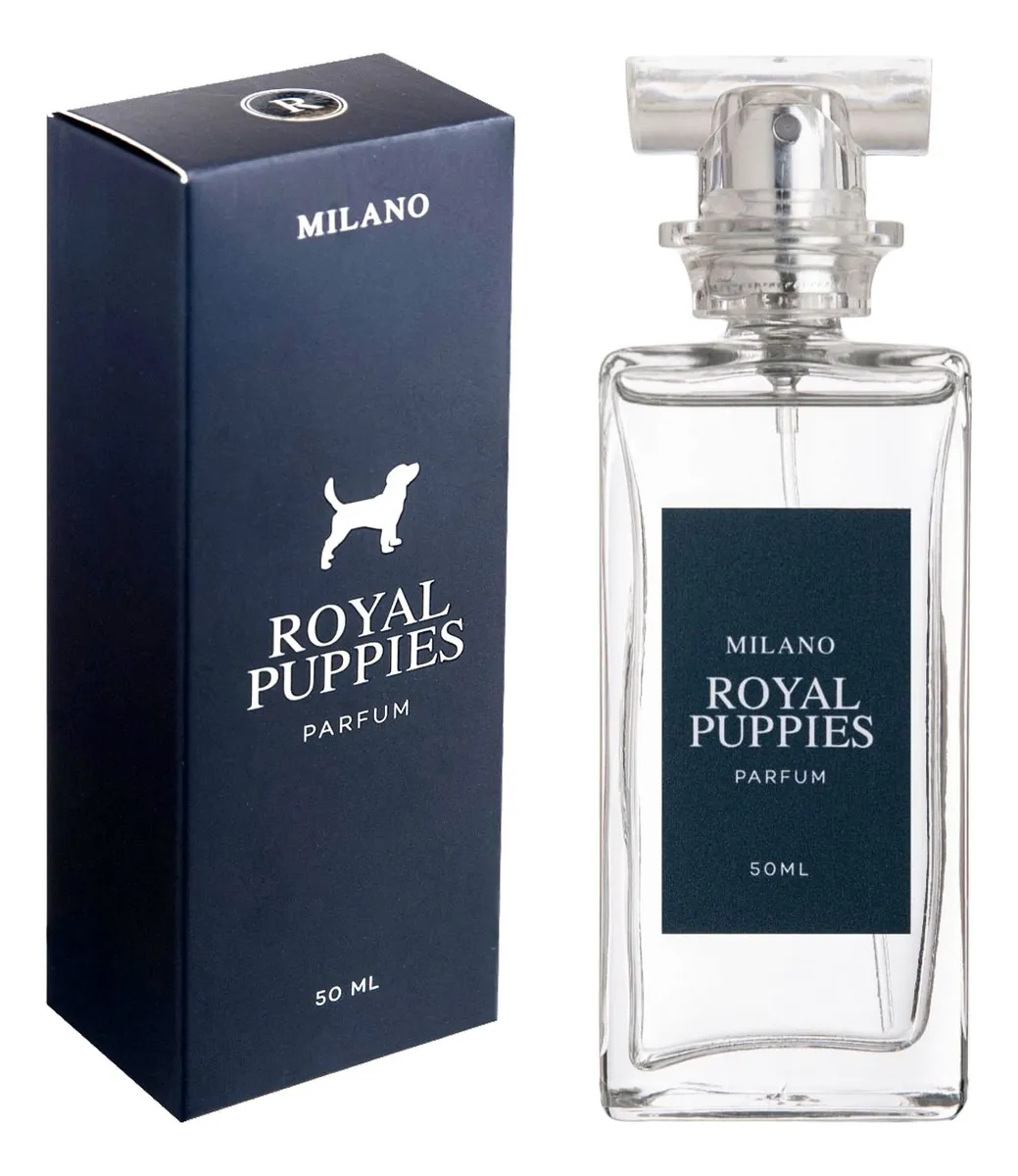 Perfume Fragancia Mascotas Perro 50ml Royal Puppies Milano Milano - Simil La Nuit de L’Homme (YSL) y CH Men Privé (Carolina Herrera)
