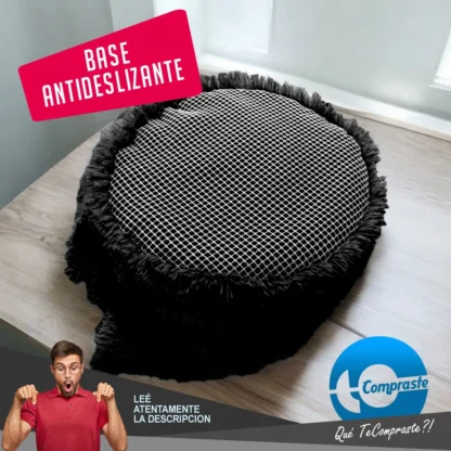 Cama Moises Cueva 50cm Diametro Manta Sleeping para Perro o Gato - Negro - Imagen 8