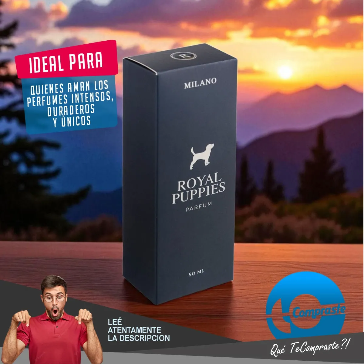 Perfume Fragancia Mascotas Perro 50ml Royal Puppies Milano Milano - Simil La Nuit de L’Homme (YSL) y CH Men Privé (Carolina Herrera) - Imagen 8