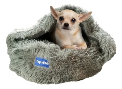 Cama Moises Cueva 50cm Diametro Manta Sleeping para Perro o Gato - Gris