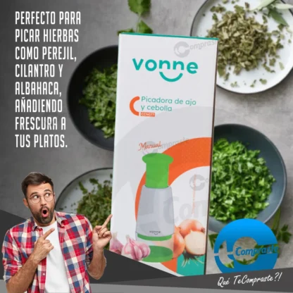 Picadora Trituradora Manual Ajo Aji Picante Hierbas Nueces - Imagen 4