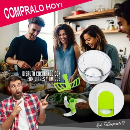 Cortador Picador Manual Vegetales Verduras Sin Electricidad - Imagen 7