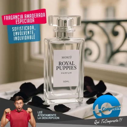 Perfume Gato Mascotas Perro Locion 50ml Royal Puppies Moscú Moscú - Simil 1 Million (Paco Rabanne) y Versace Eros - Imagen 2