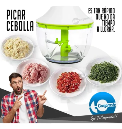 Cortador Picador Manual Vegetales Verduras Sin Electricidad - Imagen 3