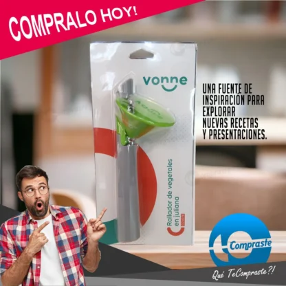 Pelador Rallador Juliana Vegetal Veggie Fideos Zucchini Woks - Imagen 4