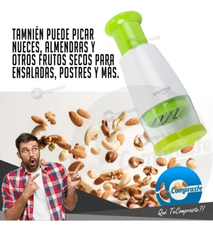 Picadora Trituradora Manual Ajo Aji Picante Hierbas Nueces - Imagen 5