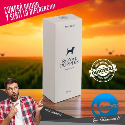 Perfume Gato Mascotas Perro Locion 50ml Royal Puppies Moscú Moscú - Simil 1 Million (Paco Rabanne) y Versace Eros - Imagen 8