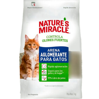 Piedritas Sanitarias Aglomerantes Nature's Miracle 3 kg - Arena aglutinante (ACD12641)