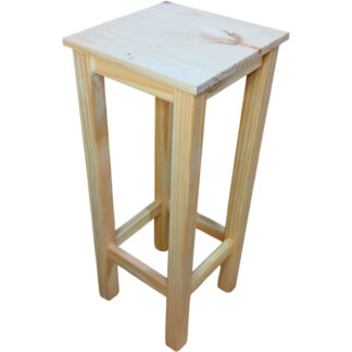 Banqueta Banco Alto Pino Natural Macizo Cocina Quincho Bar 77cm Garantia 2 Años