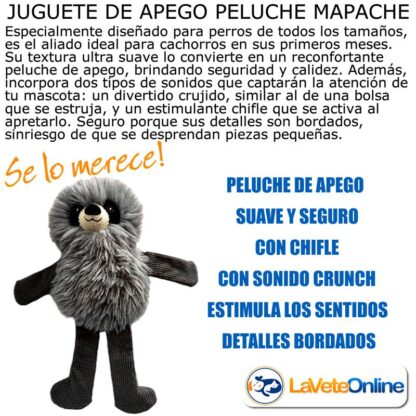Mapache de Peluche juguete de apego 38cm (TBP1426) - Imagen 2