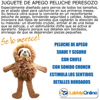 Peresozo de Peluche juguete de apego 38cm (TBP1424) - Imagen 2