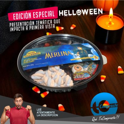Bandeja Gomitas Box Halloween Regalo Original - Merlina - Imagen 5