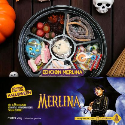 Bandeja Gomitas Box Halloween Regalo Original - Merlina - Imagen 6