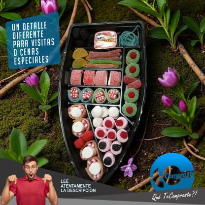 Bandeja Bote Sushi Gomitas Premium Regalo Original Eventos Cumpleaños - Más de 25 Piezas - Imagen 8