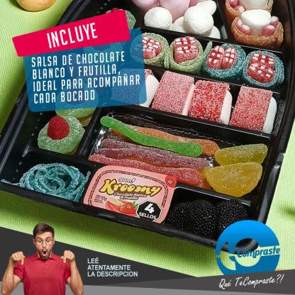 Bandeja Bote Sushi Gomitas Premium Regalo Original Eventos Cumpleaños - Más de 25 Piezas - Imagen 9