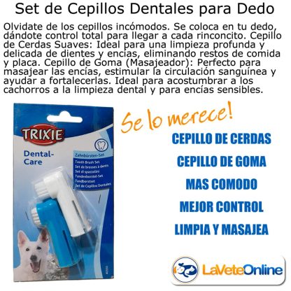 Kit Limpieza Dental Spray + Cepillos Dedo Cerdas y Goma - Imagen 3