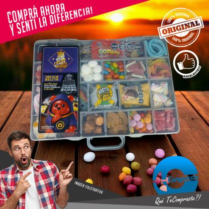 Maletin Gigante Gomitas Chocolates Alfajores Caramelos Confitados Regalo Premium - Imagen 10
