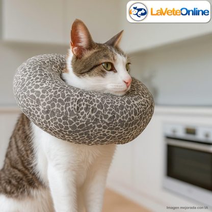 Colla Isabelino Tipo Dona Perro Gato Relleno Copos - Imagen 4
