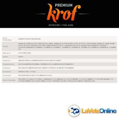 Premium Krof Gato Adulto 1 kg - Imagen 3