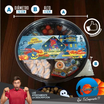 Bandeja Gomitas Box Halloween Regalo Original - Mansion del Terror - Imagen 2