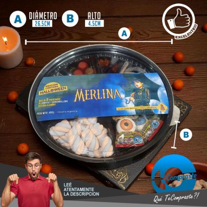 Bandeja Gomitas Box Halloween Regalo Original - Merlina - Imagen 2