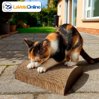 Rascador de Carton Medialuna con Catnip - Imagen 6