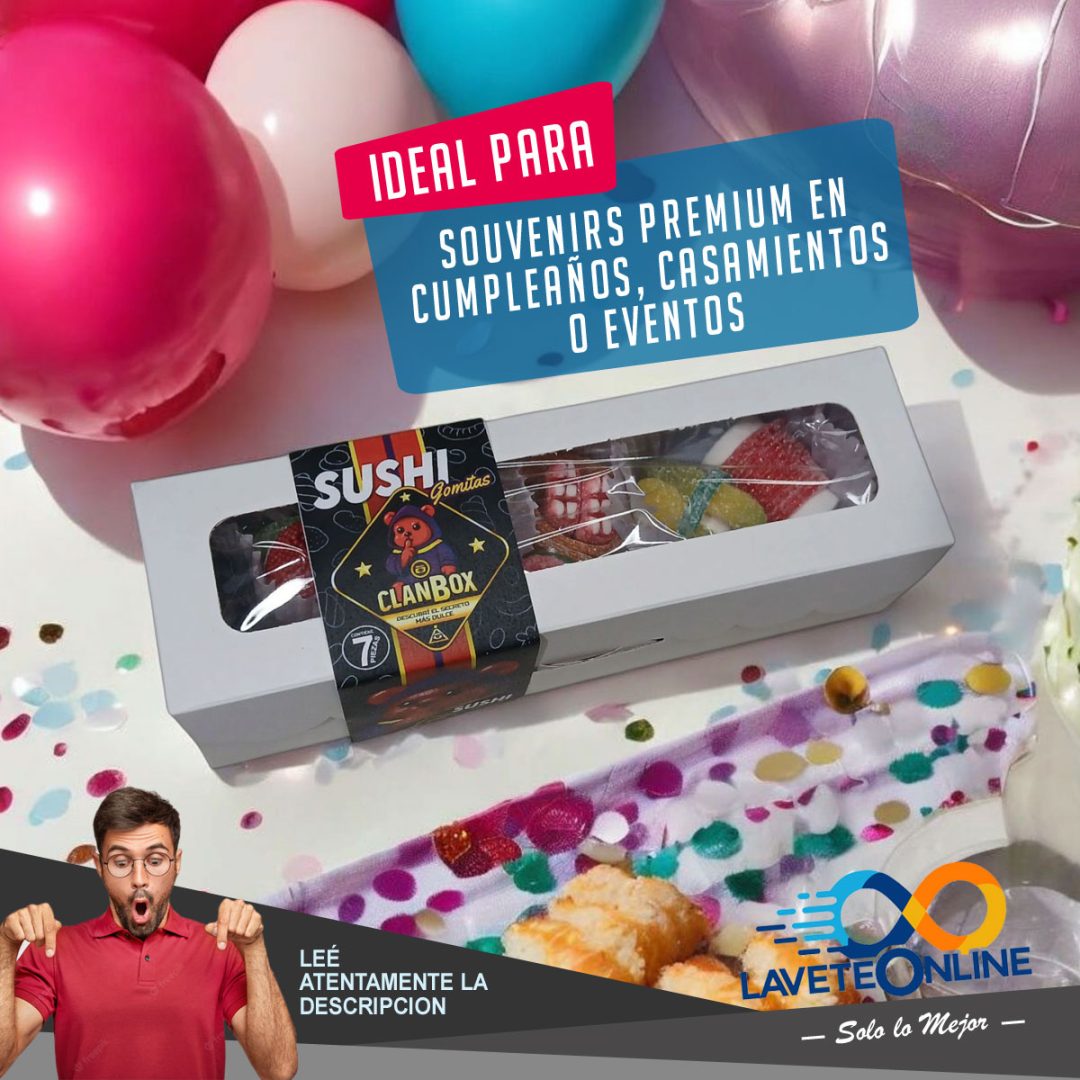 Estuche Sushi Box Gomitas Golosinas Regalo Original Premium - 7 Piezas - Imagen 4