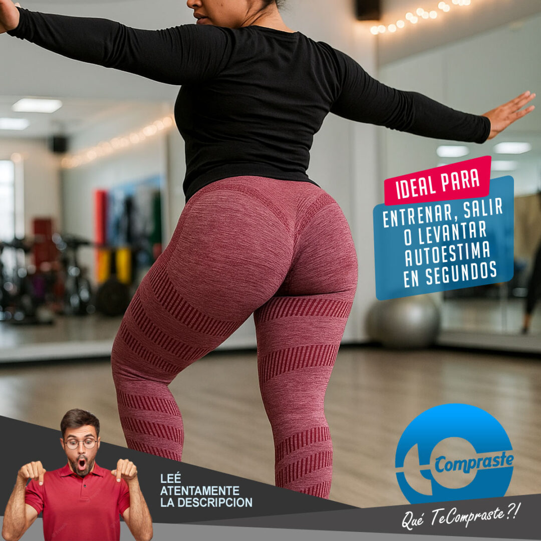 Calza Push Up Frunce Levanta Cola Tiro Alto Talle Unico (M-XL) - Imagen 7
