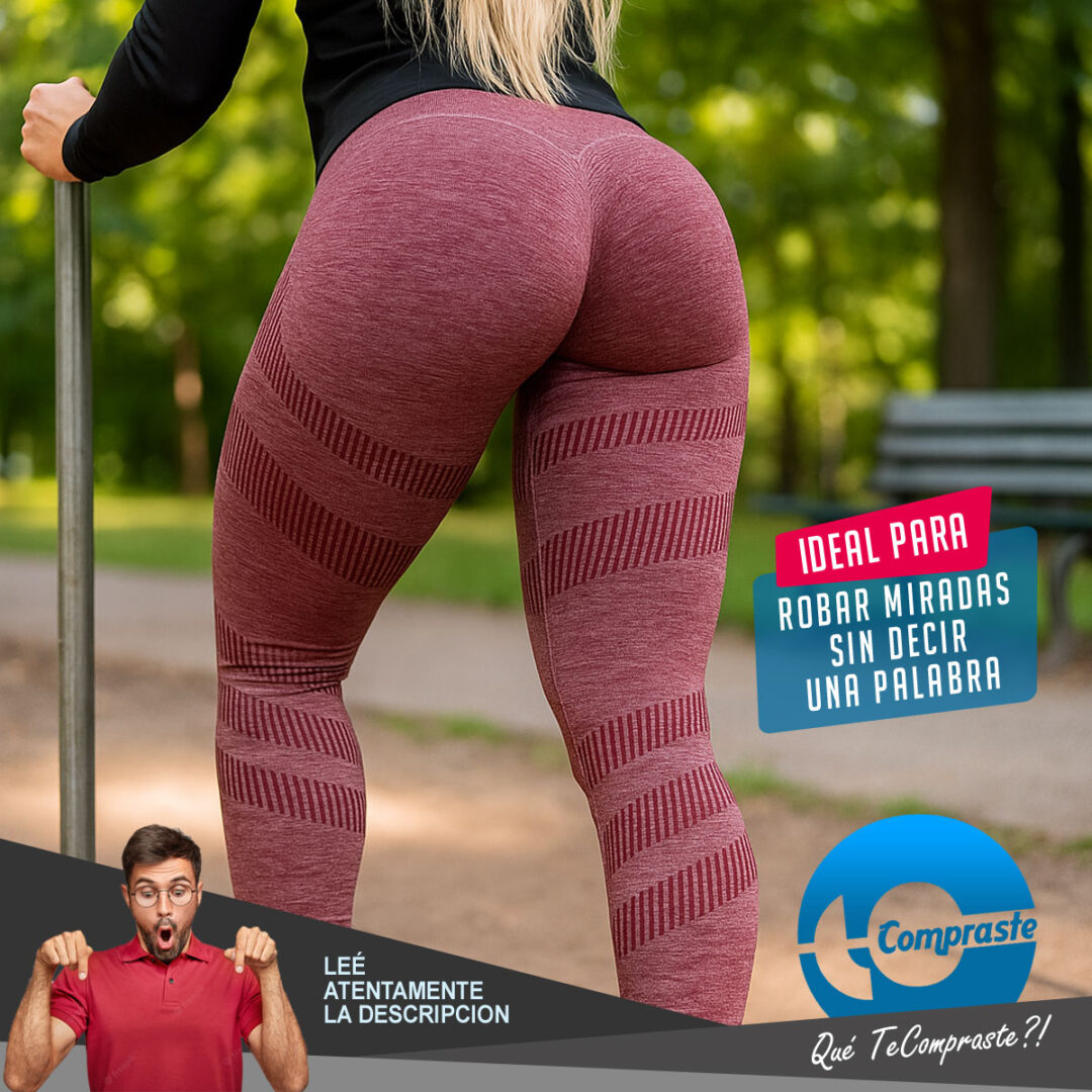 Calza Push Up Frunce Levanta Cola Tiro Alto Talle Unico (M-XL) - Imagen 8