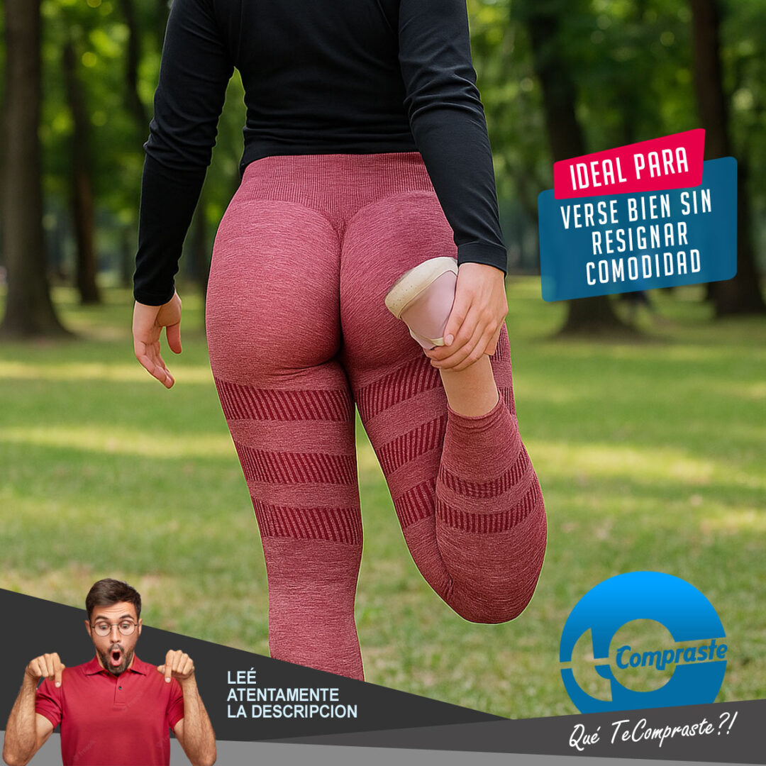 Calza Push Up Frunce Levanta Cola Tiro Alto Talle Unico (M-XL) - Imagen 9