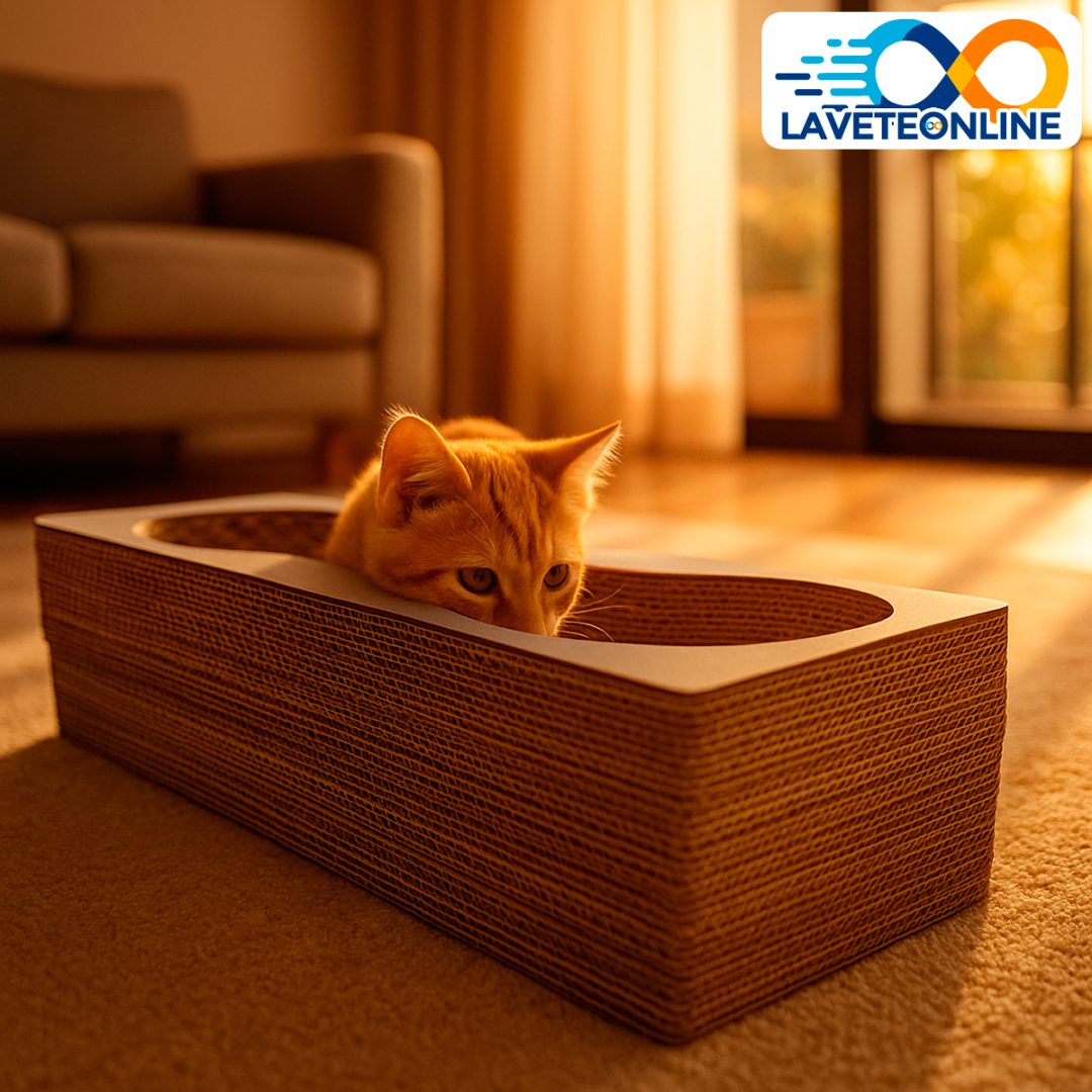 Rascador de Carton Mega Tamaño grande con catnip - Imagen 5